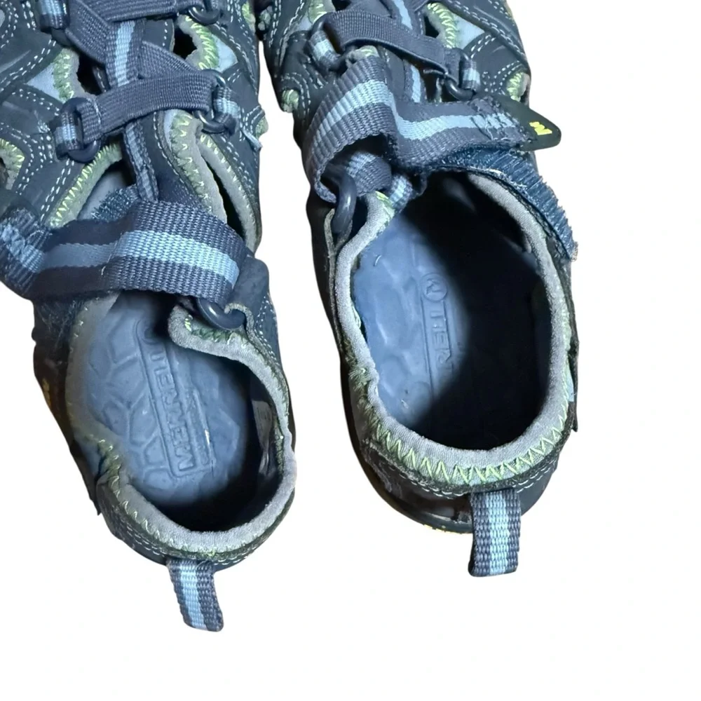 Merrell Hydro Hiker sandals size youth 1M blue green outdoor water shoes